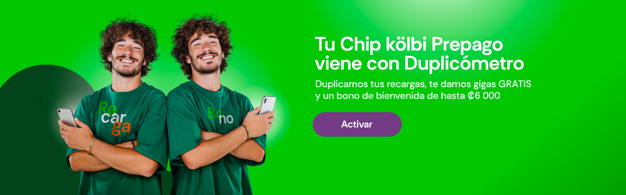 Tu Chip kölbi Prepago viene con Duplicómetro