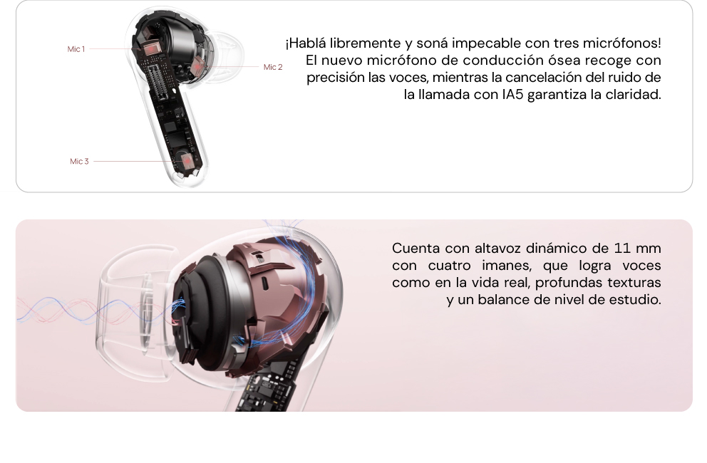 &iexcl;Hablá libremente y soná impecable con tres microfonos!