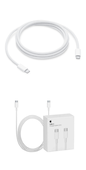 Cable de carga USB-C 240WMYQT3AM/A vista frontal