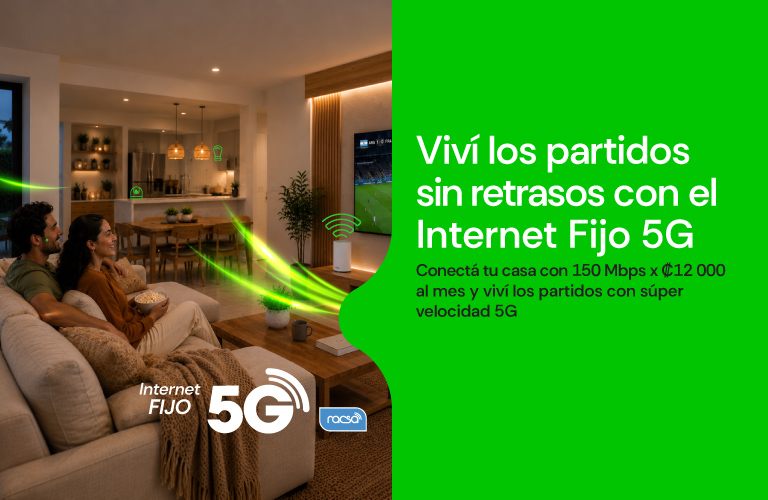 Viví los partidos sin retrasos con el Internet Fijo 5G