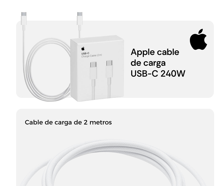 Cable de carga de 2 metros