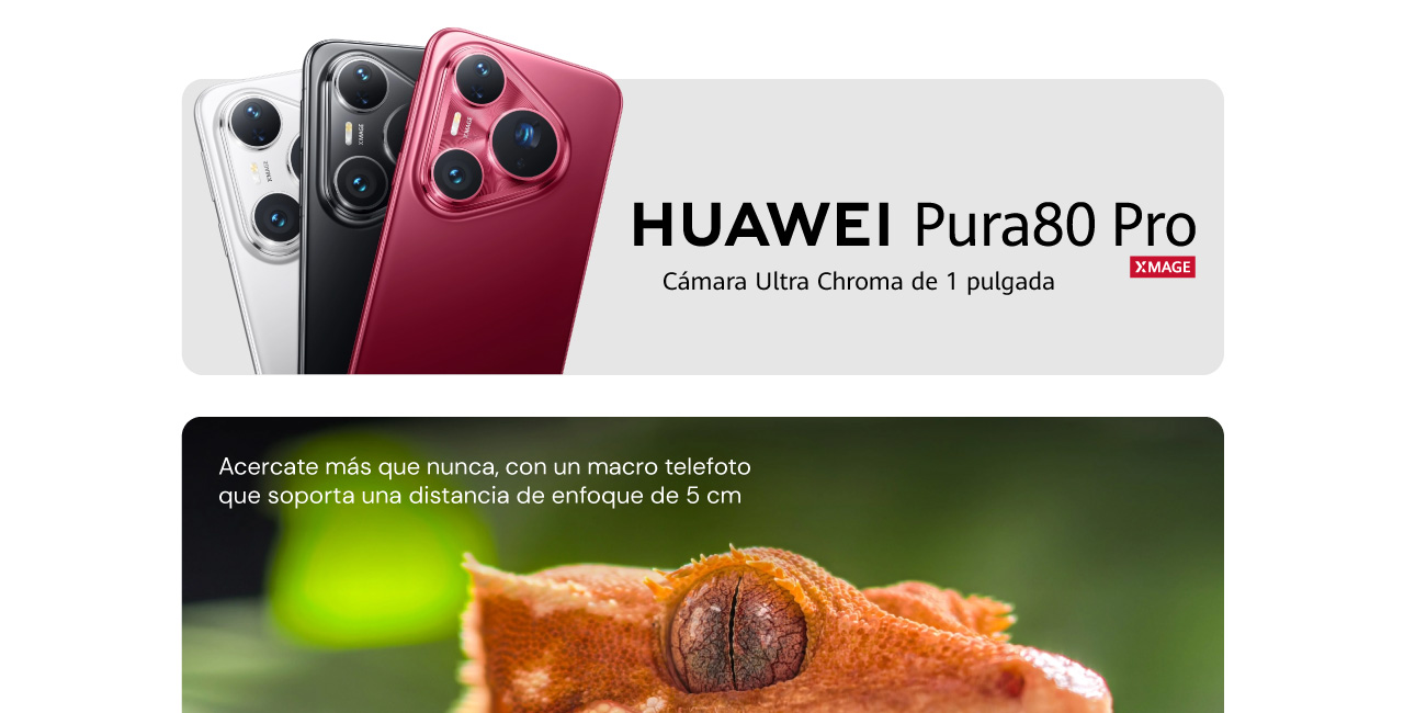 HUAWEI Pura80 Pro, Acercate más que nunca, con un macro telefoto