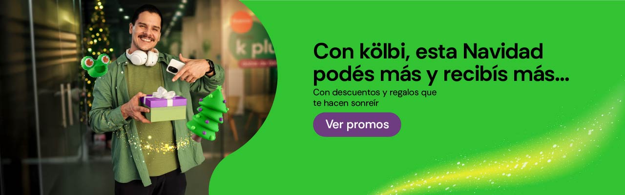 Con kölbi, esta Navidad podés más y recibís más, con descuentos y regalos que te hacen sonreír