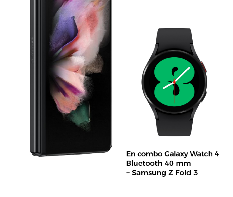 Combo reloj Galaxy 4 de 40 mm + Samsung Z Fold 3