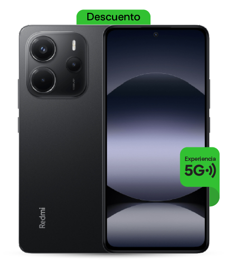 Xiaomi Redmi Note 14 vista frontal y trasera