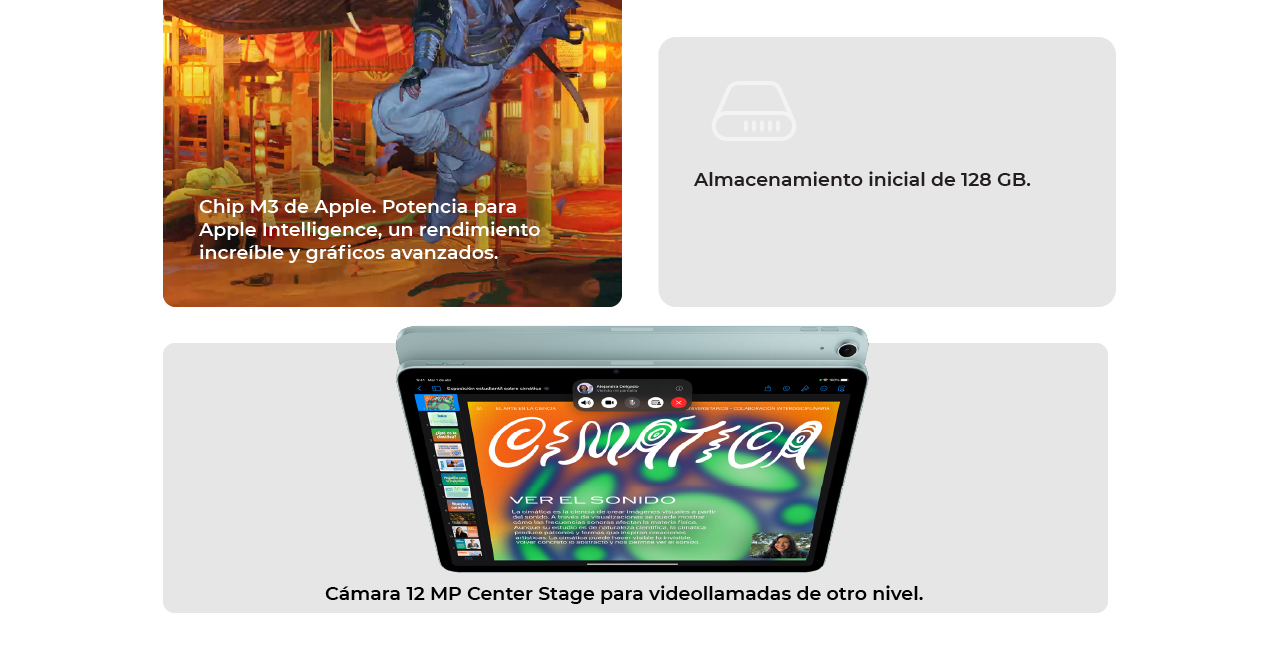 iPad air, con la potencia del chip M3 de apple