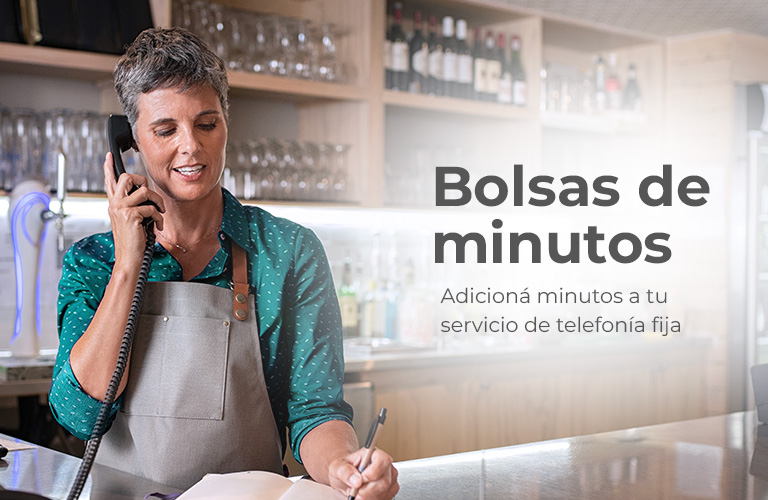 Adicioná minutos a tu servicio de telefonía fija