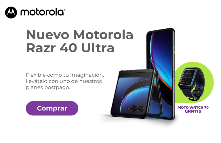 Nuevo Motorola Razr 40 Ultra, flexible como tu imaginación, llevatelo nuestros planes postpago