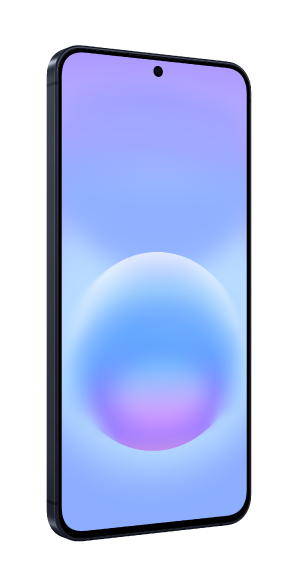 Samsung Galaxy A57 5G vista frontal-lateral