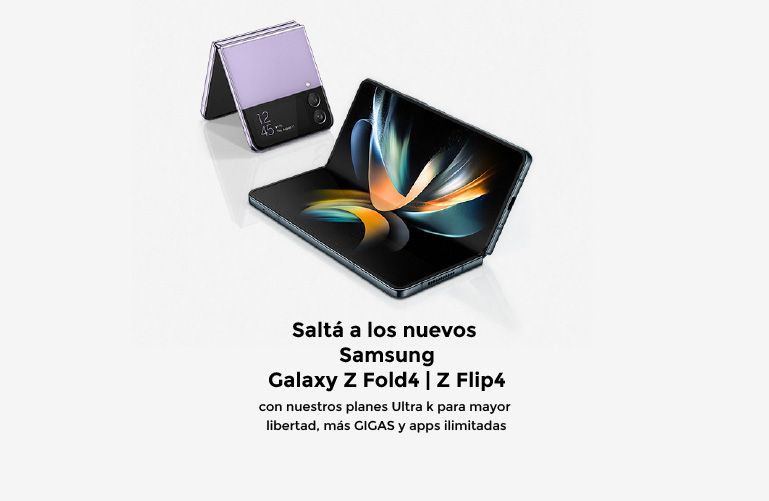 Saltá a un estilo único con los nuevos Galaxy Z Fold4 y Z Flip4, compralos acá