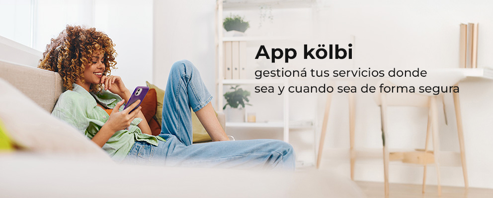 con la app kölbi hacé tus trámites 24/7 y 100% seguro, descargala y registrate fácil y rápido con tu perfil de redes sociales