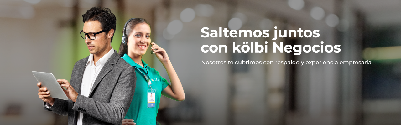 Saltemos juntos, nosotros te cubrimos con kölbi Negocios