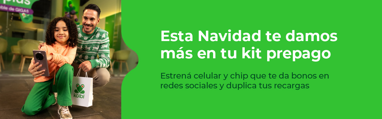 Esta Navidad te damos más en tu kit prepago, estrená celular y chip que te da bonos