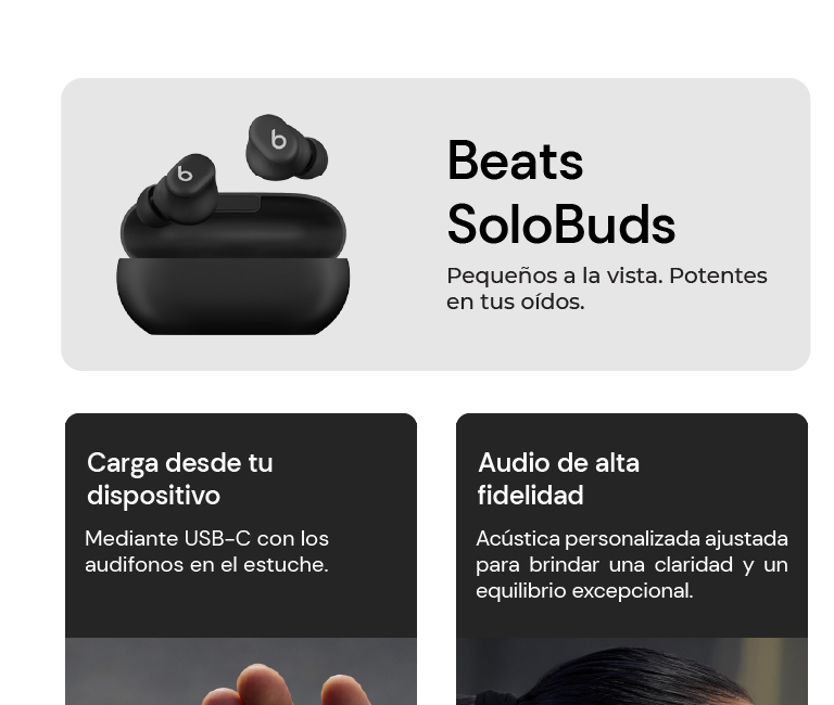 Beats Solo Buds, pequeños a la vista, potentes en tus oídos