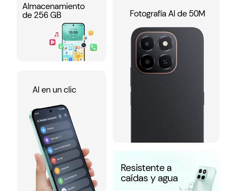 HONOR X6c con botón y borrador IA