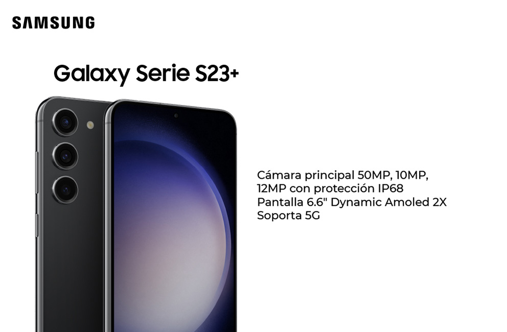 Samsung Galaxy S23 plus, con pantalla 6.6" Dynamic Amoled