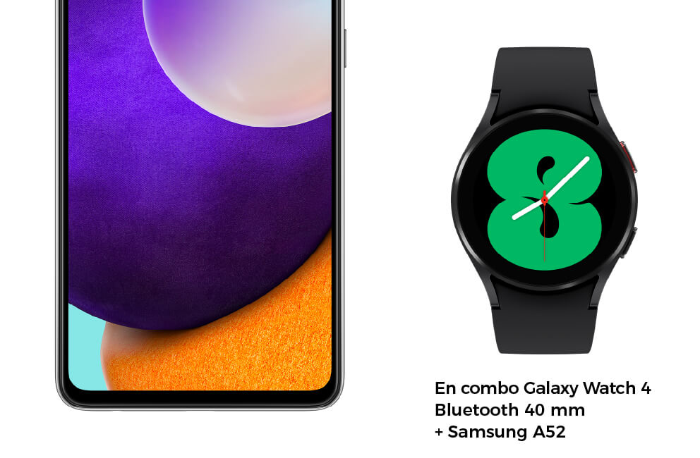 Combo reloj Galaxy 4 de 40 mm + Samsung A52