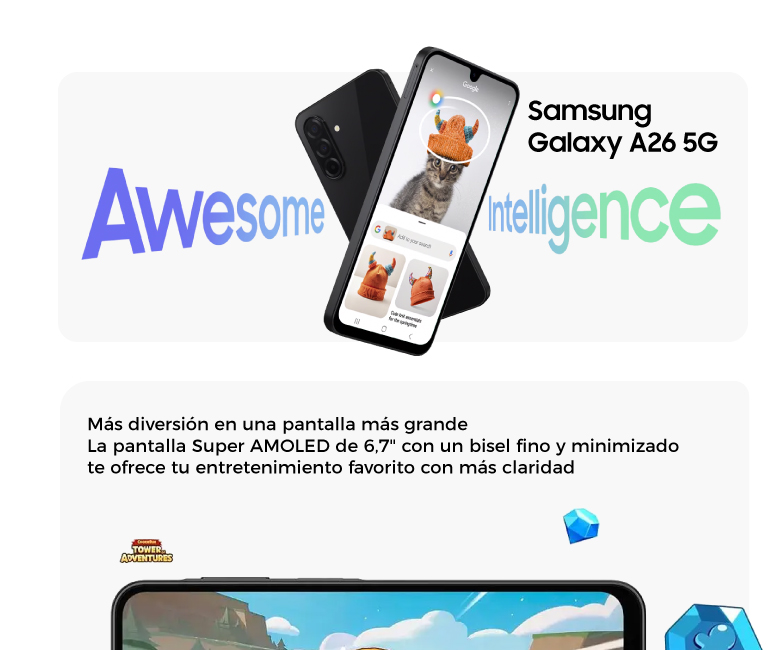 Samsung Galaxy A26 5G: más diversión en una pantalla más grande