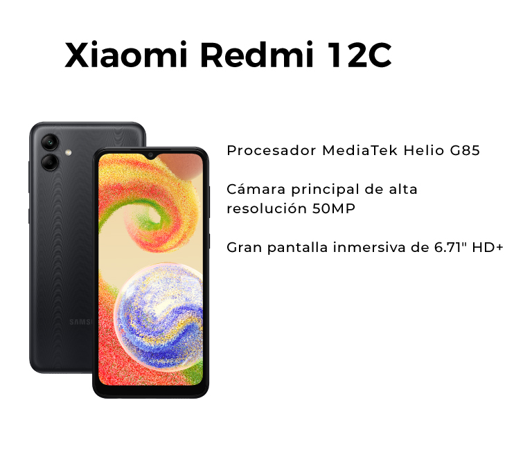 Procesador MediaTek Helio G85, Cámara de alta resolución 50PM, pantalla inmersiva de 6.71" HD+