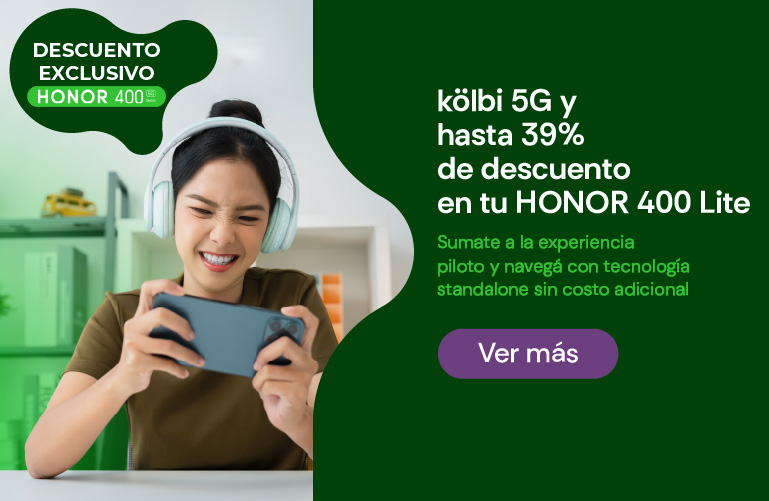 kölbi 5G y descuento en tu HONOR 400 lite