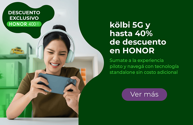 kölbi 5G y hasta 40% de descuento en HONOR 400 Series
