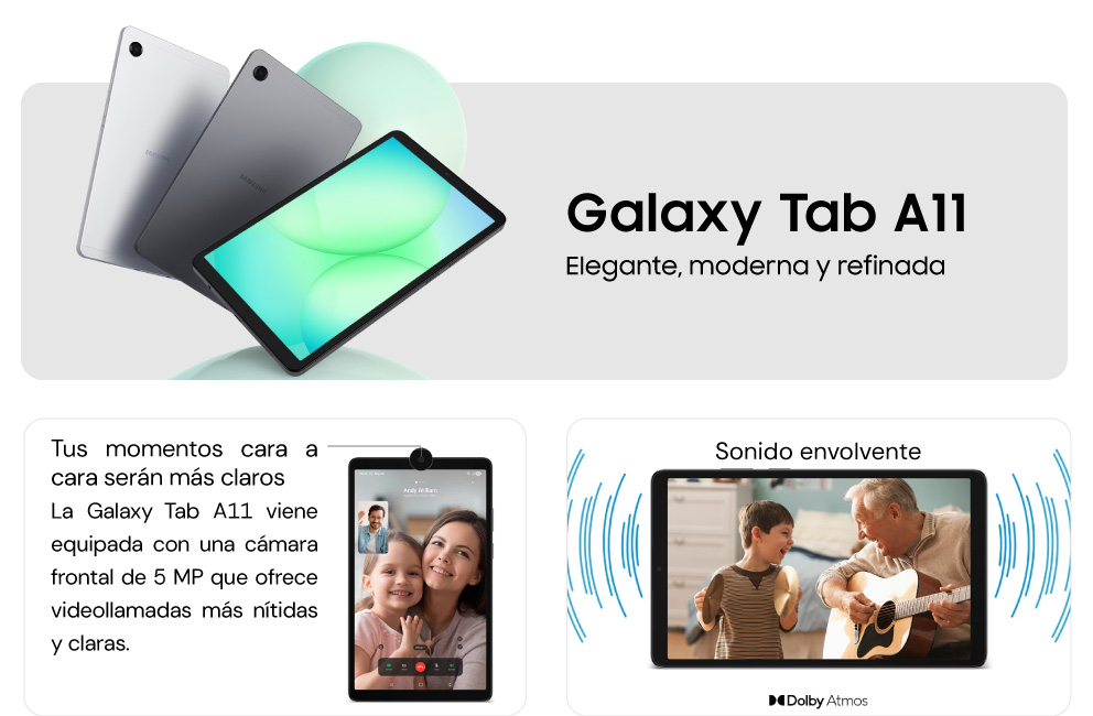 Samsung Galaxy Tab A11. Tus momentos cara a cara serán más claros