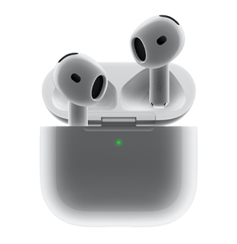 Apple AirPods 4 vista frontal fuera de caja