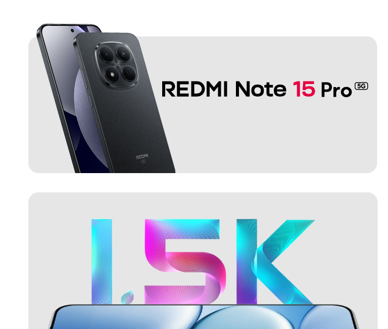 Xiaomi REDMI Note 15 Pro 5G, gran pantalla de 6.83" AMOLED