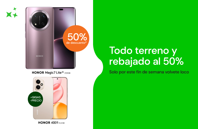 Todo terreno y rebajado al 50%, solo por este fin de semana