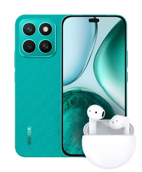 HONOR X8c vista frontal y trasera con regalo