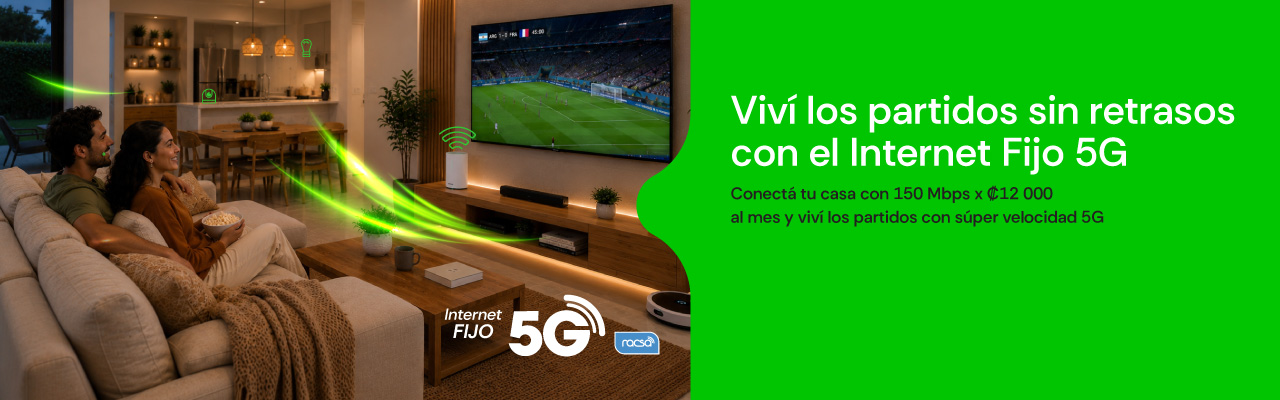 Viví los partidos sin retrasos con el Internet Fijo 5G