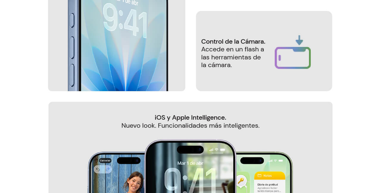 iPhone 17 con iOS y Apple Inteligence