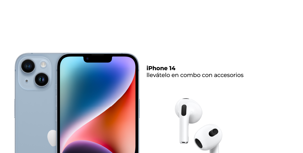 iPhone 14 llevátelo en combo con accesorios