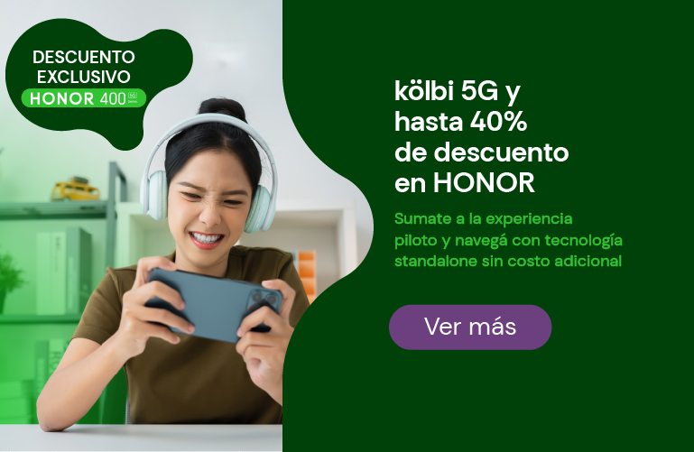 kölbi 5G y descuento en tu HONOR 400 lite