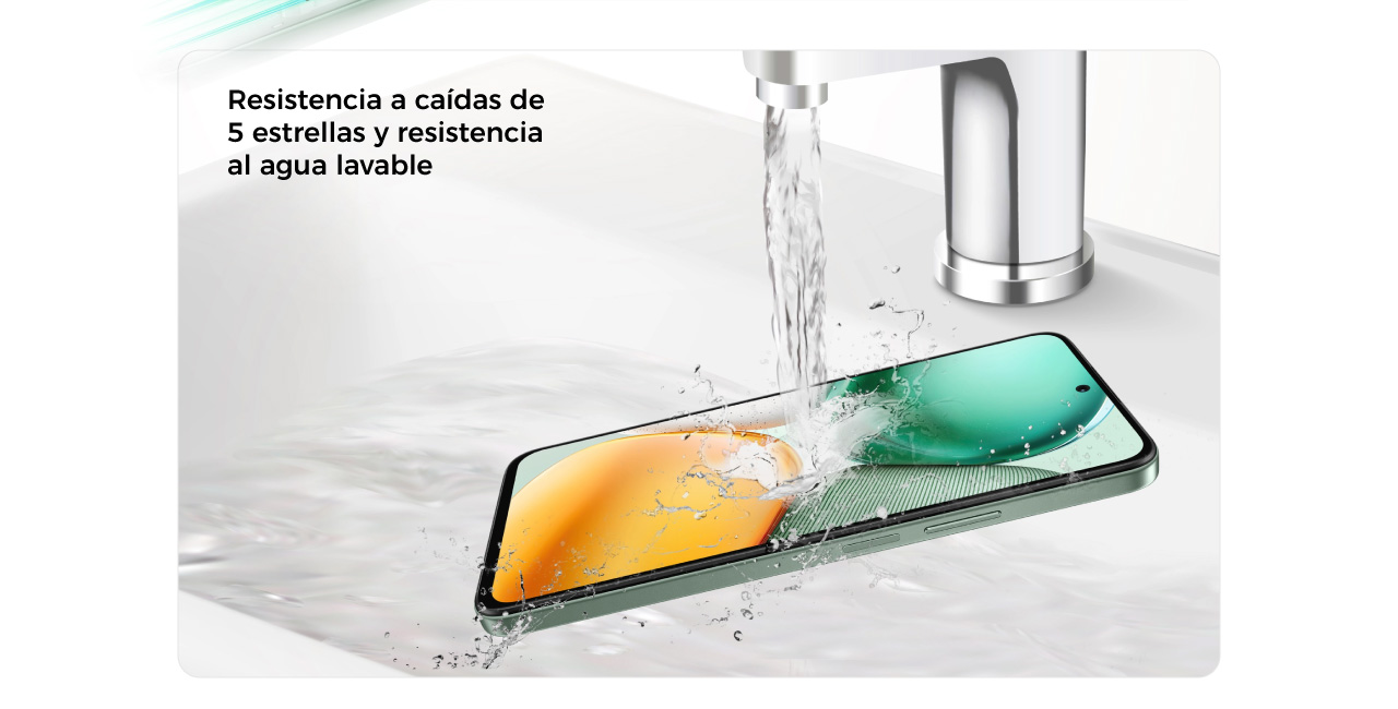 HONOR X7c Resistencia a caídas de 5 estrellas y resistencia al agua lavable