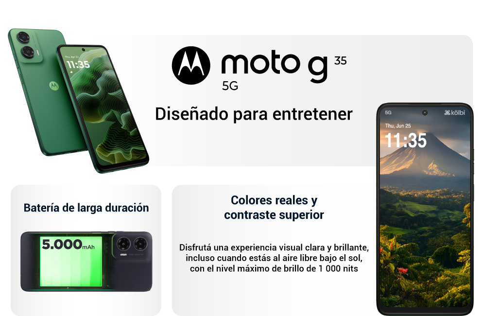 moto g35 5G, Colores reales y contraste superior