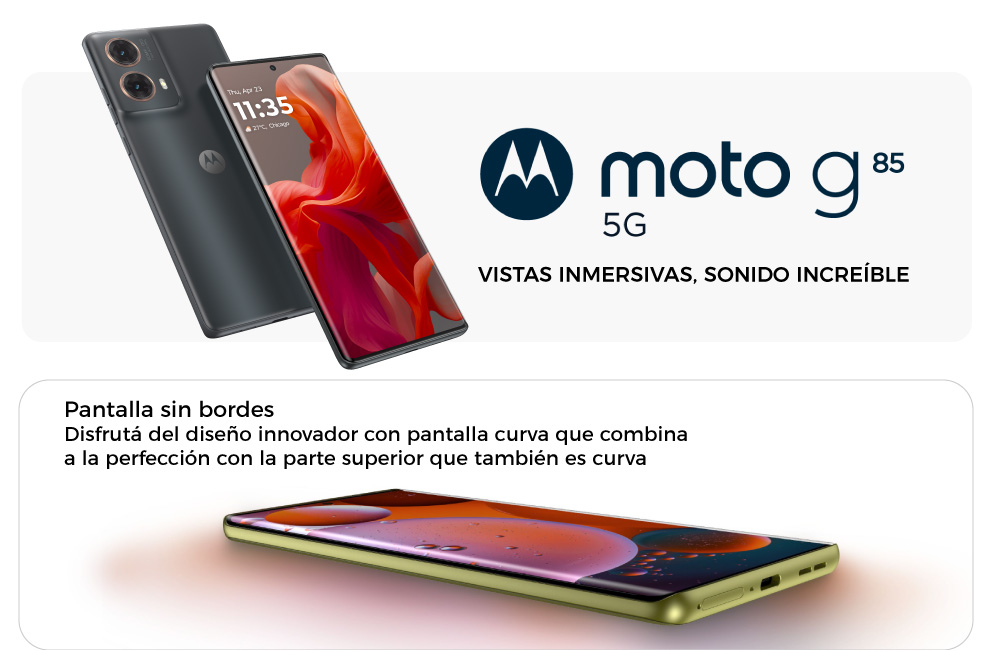 Motorola moto g84 5G, vistas inmersivas, sonido increíble