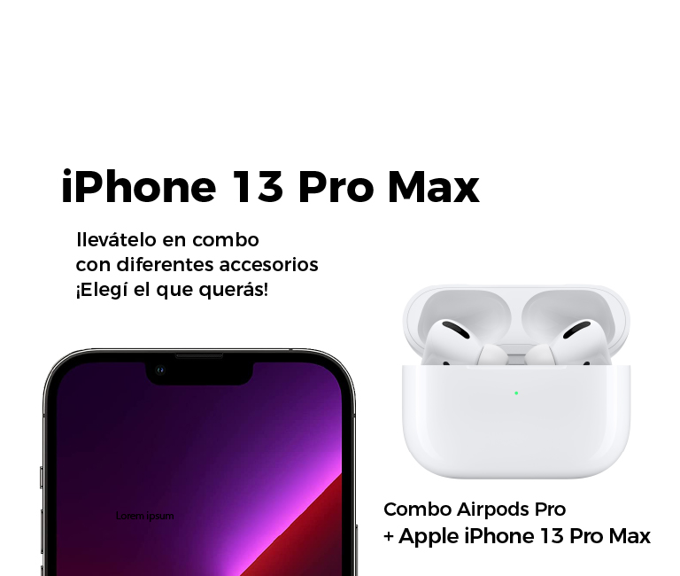 Combo Airpods Pro + Apple iPhone 13 Pro Max