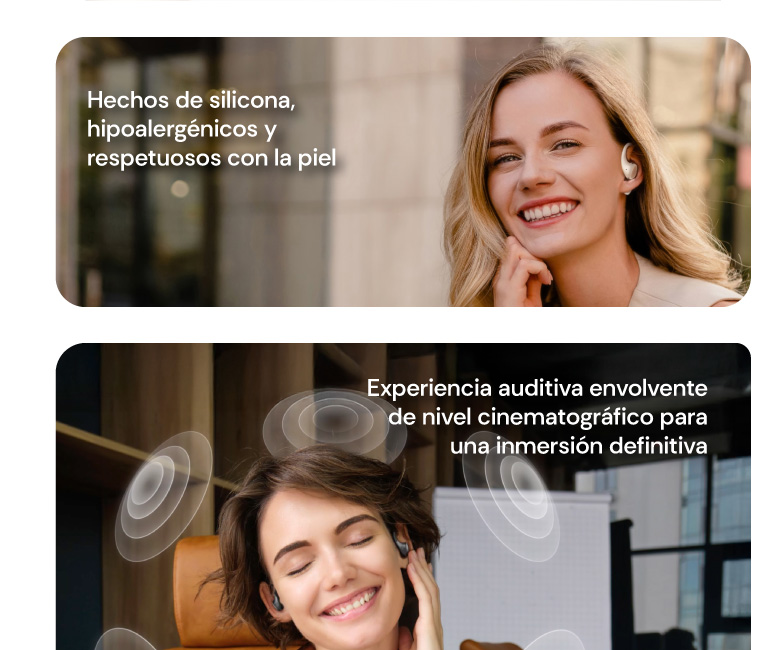 HONOR Earbuds Open hechos de silicona e hipoalegénicos