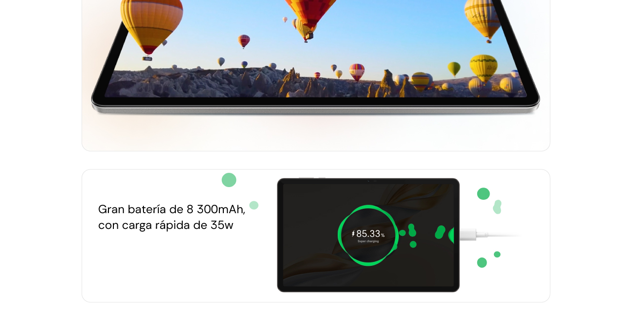 Cuenta con altavoces duales y conectividad 4G LTE, grabación de pantalla y más