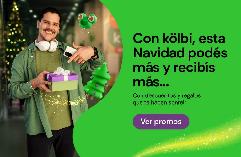 Con kölbi, esta Navidad podés más y recibís más, con descuentos y regalos que te hacen sonreír