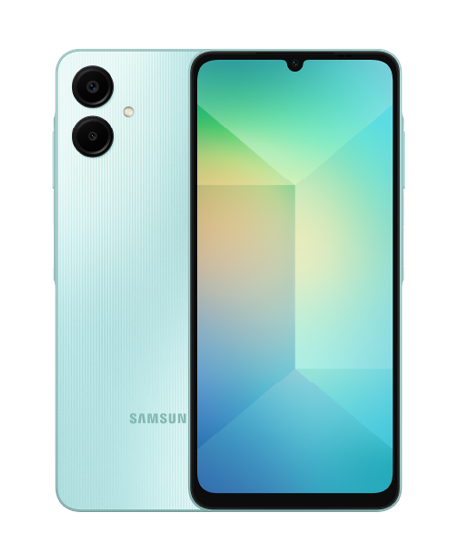 Samsung Galaxy A06 vista frontal y trasera