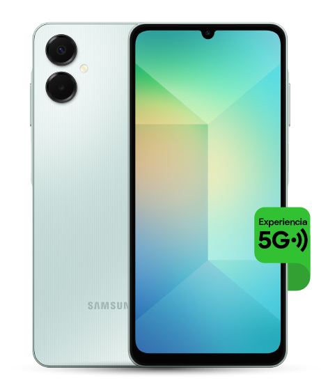Samsung Galaxy A06 vista frontal y trasera