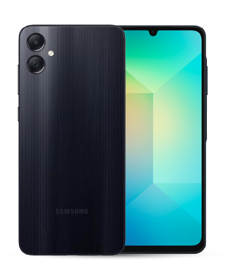 Samsung Galaxy A06 vista frontal y trasera