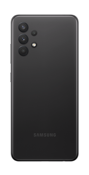 Vista trasera de teléfono Samsung A32 color negro