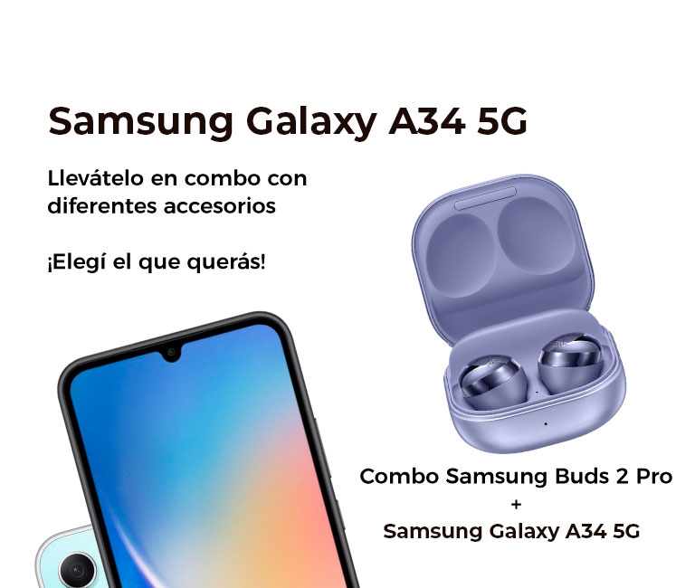 Combo Samsung Buds 2 Pro + Samsung Galaxy A34 5G