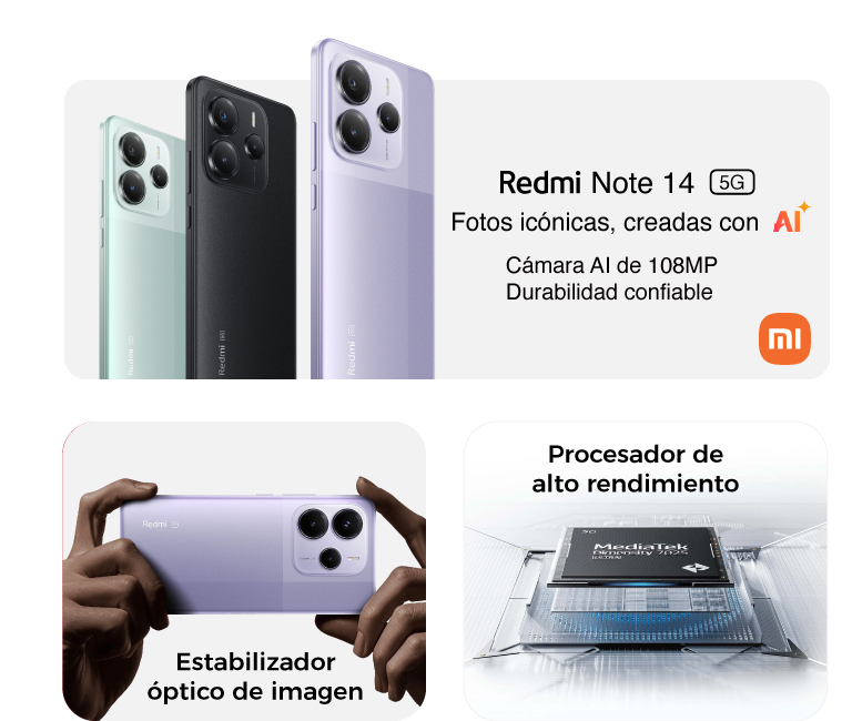 Redmi Note 14 5G: fotos icónicas creadas con AI, estabilizador óptico de imagen y procesador de alto rendicimiento