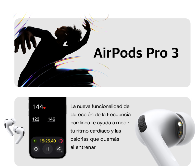 AirPods Pro 3: nueva funcionalidad de detección de la frecuencia cardiaca