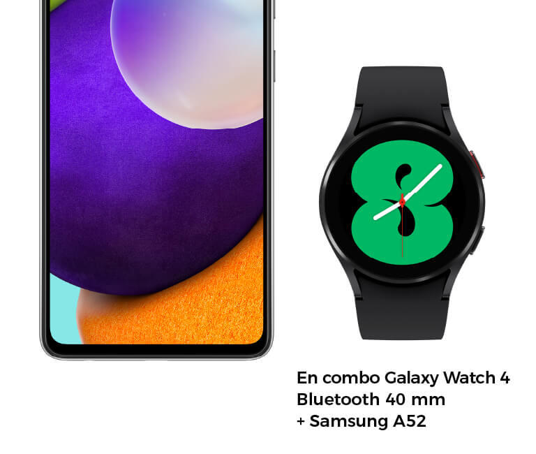 Combo reloj Galaxy 4 de 40 mm + Samsung A52