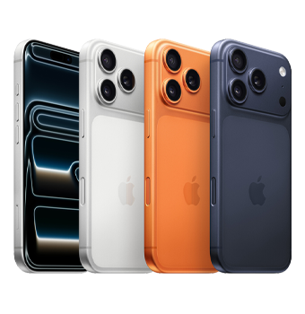 iPhone 17 Pro Max Color Naranja Cósmico - Azul Profundo y Plata